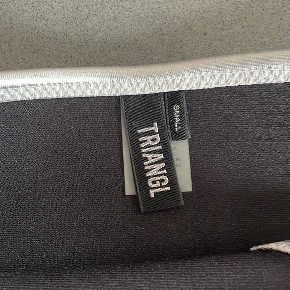 TRIANGL Neoprene Silver Metallic Bikini Bottom - Picture 5 of 7